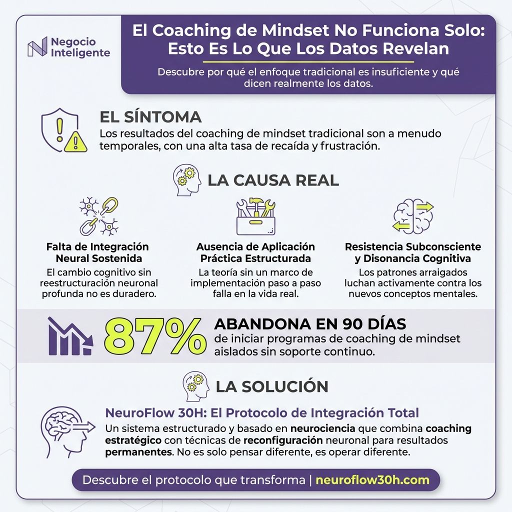 Infografía: El Coaching de Mindset No Funciona Solo: Esto Es Lo Que Los Datos Revelan
