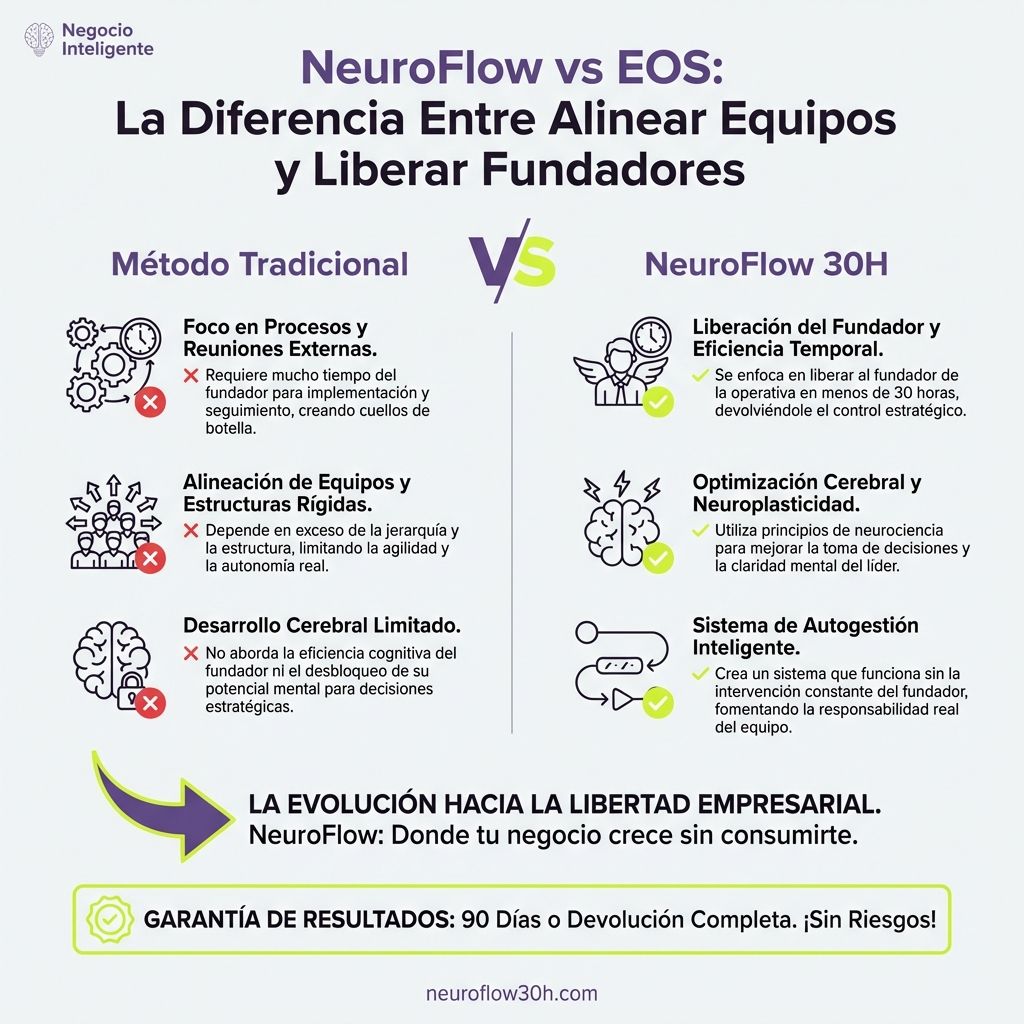 Infografía: ¿Funciona el Sistema EOS para Negocios Pequeños? La Verdad Que los Implementadores No Dicen