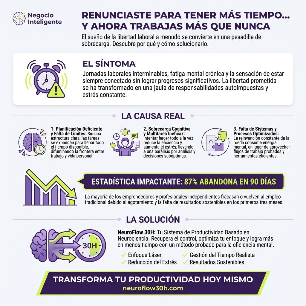 Infografía: Renunciaste Para Tener Más Tiempo... Y Ahora Trabajas Más Que Nunca